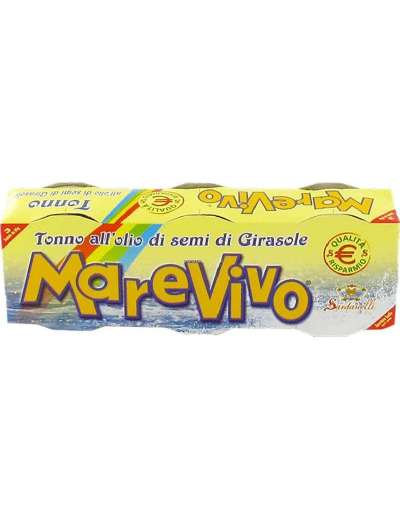 MAREVIVO TONNO OLIO DI GIRASOLE 3X80GR GR 240