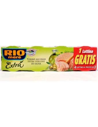 RIO MARE TONNO ALL'OLIO EXTRA VERGINE DI OLIVA 3+1X80 GR