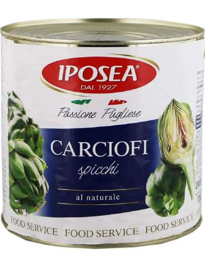 IPOSEA CARCIOFI SPICCHI AL NATURALE LATTA KG 2