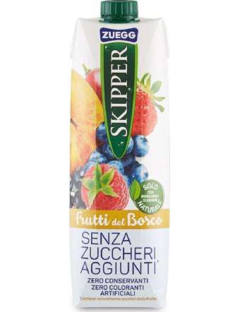 SUCCO SKIPPER FRUTTI DI BOSCO SENZA ZUCCHERO BRIK LT 1