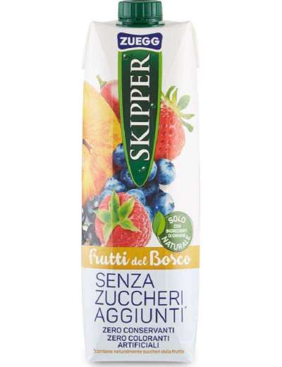 SUCCO SKIPPER FRUTTI DI BOSCO SENZA ZUCCHERO BRIK LT 1