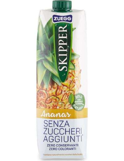 SUCCO SKIPPER ANANAS SENZA ZUCCHERO BRIK LT 1