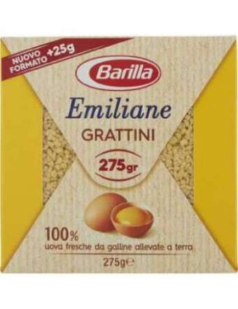 BARILLA GRATTINI UOVO PASTA SEMOLA CONFEZIONE GR 275