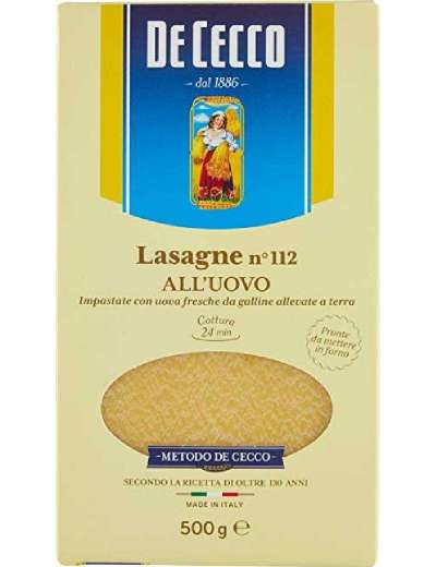 DE CECCO N112 LASAGNA UOVO GR 500