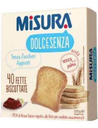 MISURA FETTE SENZA ZUCCHERI AGGIUNTI GR 320