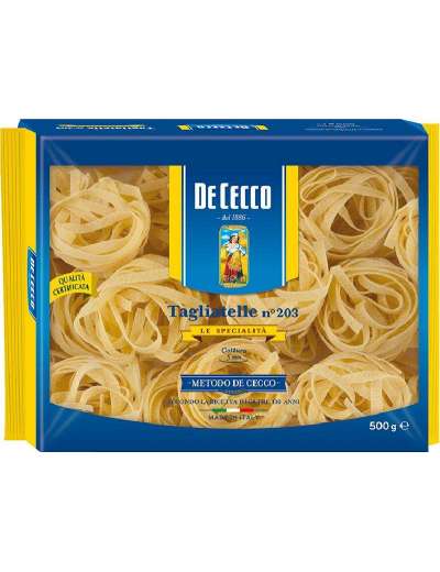 DE CECCO N 203 TAGLIATELLE NIDI SEMOLA GR 500