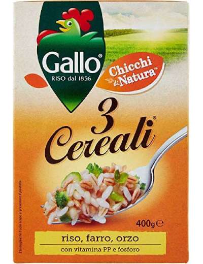 GALLO RISO 3 CEREALI ASTUCCIATO GR 400