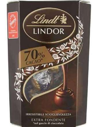 LINDT LINDOR PRALINE 70% FONDENTE GR 200