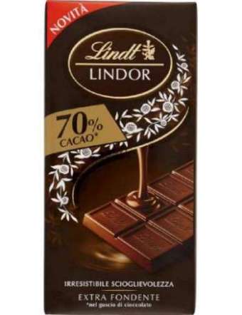 LINDT LINDOR 70% EXTRA FONDENTE TAVOLETTA GR 100