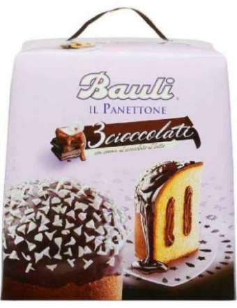 BAULI PANETTONE TRE CIOCCOLATI GR 750