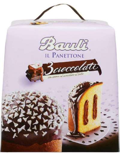 BAULI PANETTONE TRE CIOCCOLATI GR 750