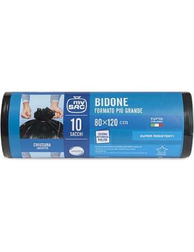 SACME SACCO BIDONE 80X120 MAXI EXTRA STRONG PZ 10