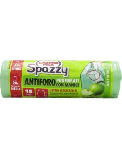 DOMOPAK SPAZZY SACCHI SPAZZATURA MELA VERDE 52X54 LT 28 PZ15