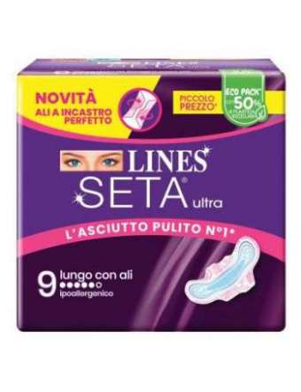 LINES SETA ULTRA LUNGO ALI ASSORBENTI 9 PZ