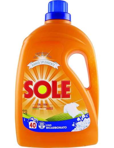 SOLE LAVATRICE BIANCO SPLENDENTE CON BICARBONATO 40 LAVAGGI