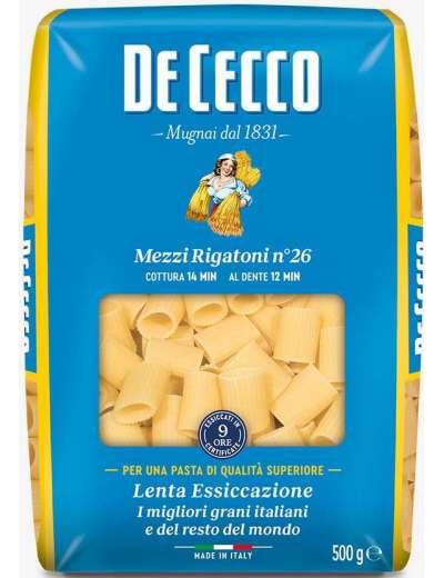 DE CECCO 26 MEZZI RIGATONI GR 500