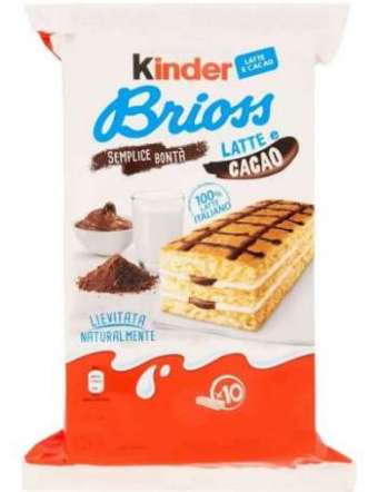 KINDER BRIOSS LATTE E CACAO FERRERO GR 280