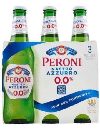 NASTRO AZZURRO ZERO BIRRA 3X33 CL