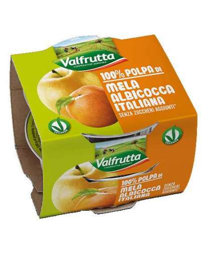 VALFRUTTA MOUSSE ALBICOCCA/MELA 2X100GR 200
