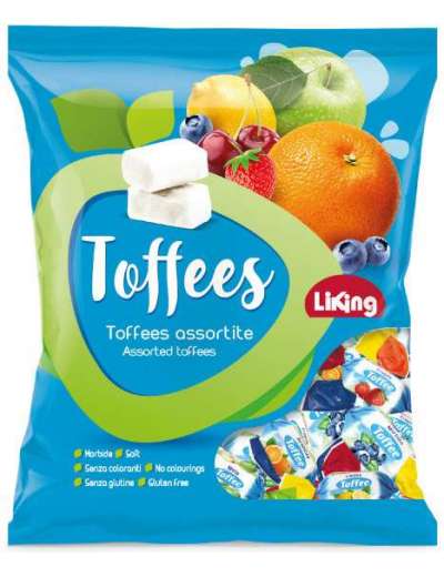 LIKING TOFFEES ASSORTITA FRUTTA CARAM GR 150
