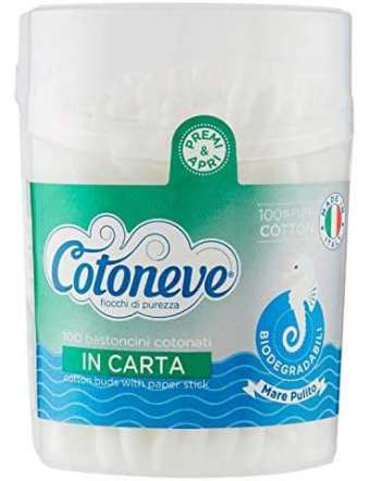 COTONEVE BASTONCINI COTONATI BIODEGRADABILI BARATTOLO PZ 100
