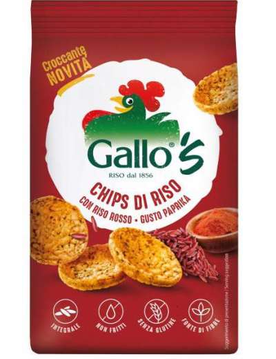 GALLO'S CHIPS RISO ROSSO PAPRIKA GR 40