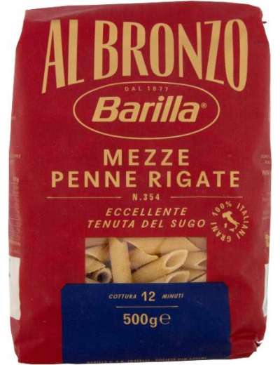 BARILLA BRONZO MEZZE PENNE RIGATE GR 500
