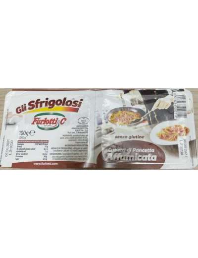 GLI SFRIGOLOSI PANCETTA AFFUMICATA DADINI GR 50 X 2