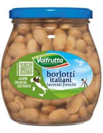 VALFRUTTA BORLOTTI VETRO GR 580