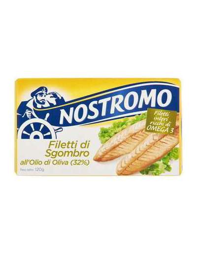 NOSTROMO FILETTI SGOMBRO OLIO DI OLIVA GR 120