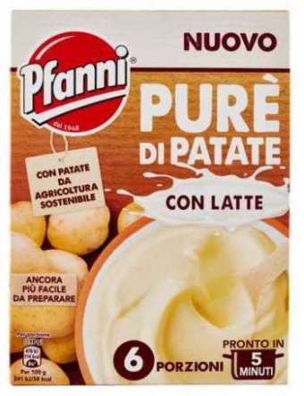 PFANNI PURE DI PATATE CON LATTE X2 BUSTE GR 190
