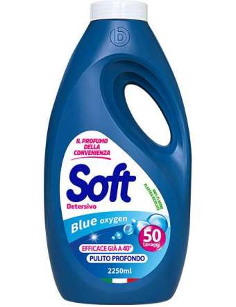 SOFT BLU OXYGEN LIQUIDO LAVATRICE 50 LAVAGGI 2250 ML