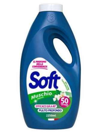 SOFT LIQUIDO LAVATRICE MUSCHIO BIANCO 50 LAVAGGI 2250 ML