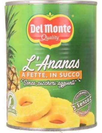 DEL MONTE ANANAS A FETTE NATURALE GR 560