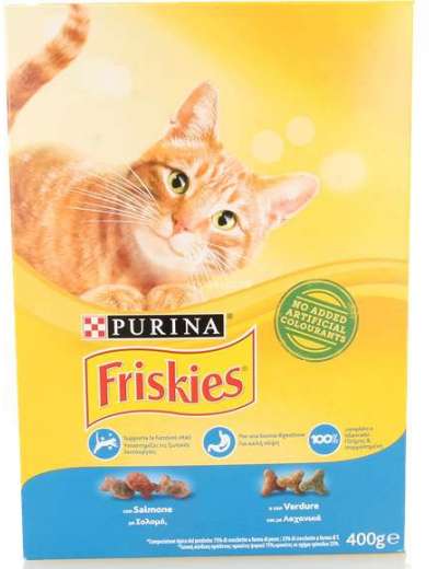 FRISKIES GATTO SECCO SALMONE/VERD. GR 400