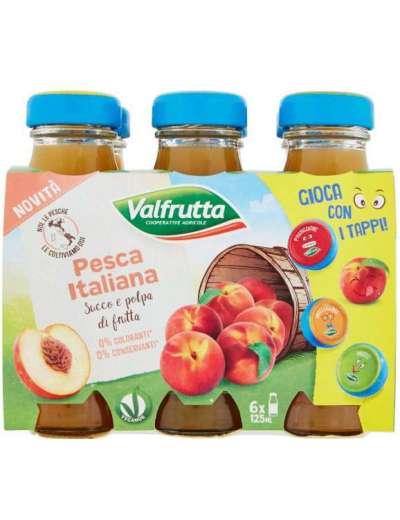 VALFRUTTA SUCCO PESCA ML 125X6