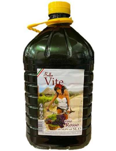 BELLA VITE VINO ROSSO LT 5 PET