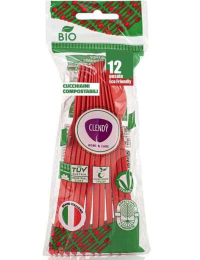 CLENDY BIO CUCCHIAINI ROSSI 12 PZ