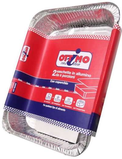OTTIMO VASCHETTE ALLUMINIO 8 PORZ. C/COP