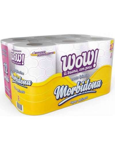 WOW MORBIDONA IGIENICA 12 ROTOLI 3VELI
