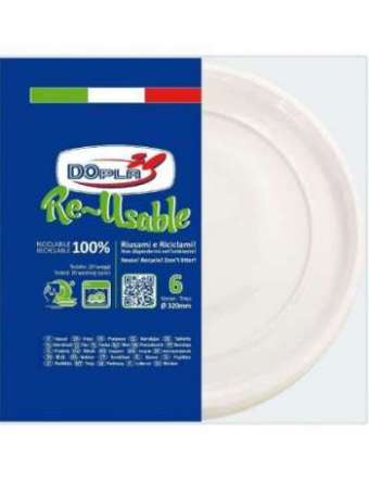 DOPLA 6 PIATTI PIZZA BIANCHI CIRC.320
