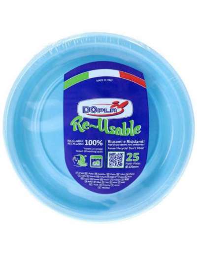 DOPLA PIATTI FRUTTA COL AZZURRI 25 PZ