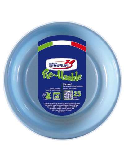 DOPLA PIATTI PIANI COL.AZZURRI 25 PZ