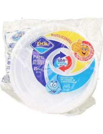 IMB PIATTI FRUTTA/DESS. 25 PZ RIUTILIZZA