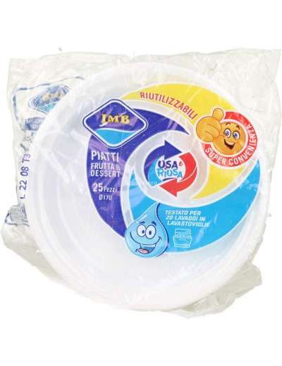 IMB PIATTI FRUTTA/DESS. 25 PZ RIUTILIZZA