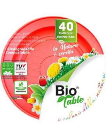 BIOTABLE PIATTI FONDI EXTRA RIGIDI ROSSI
