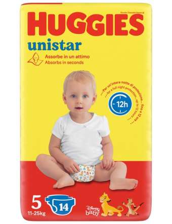 HUGGIES UNISTAR JUNIOR 11/25KG 14PZ