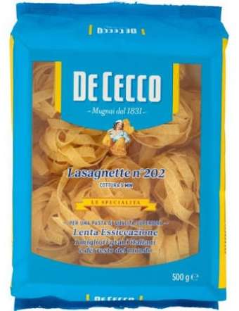 DE CECCO LASAGNETTE NIDI SEMOLA GR 500
