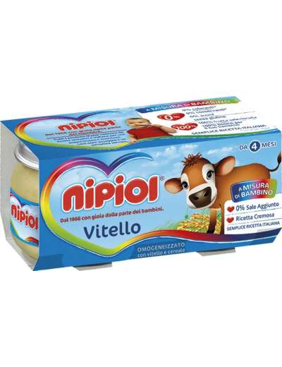 NIPIOL OMOGENEIZZATO VITELLO 2X80 GR