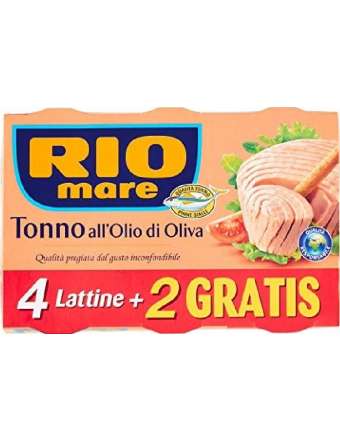 RIO MARE TONNO OLIO D'OLIVA 4+2X80 GR
